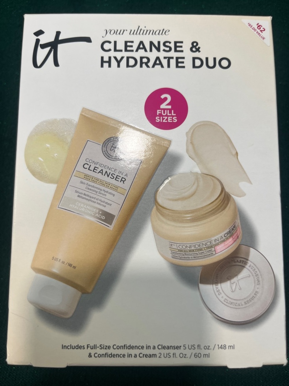 it cosmetics Cleanse & Hydrate Duo - White, Cream, Gold